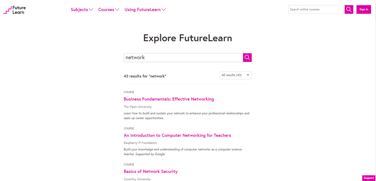 Futurelearn Learn Networking Lessons Online