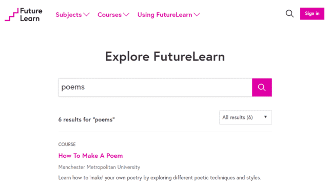 Futurelearn Learn Poems Lessons Online