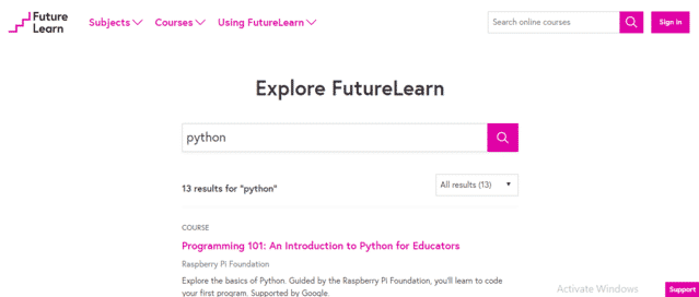 Futurelearn Learn Python Lessons Online