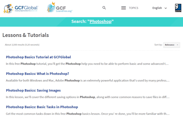 GCFglobal Learn Photoshop Lessons Online