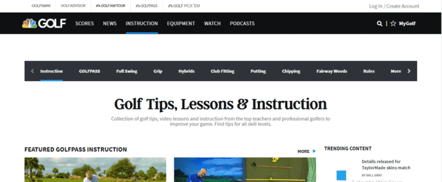 GolfChannel Learn Golf Lessons Online