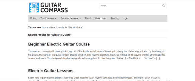 GuitarCompass Learn Electric Guitar Lessons Online