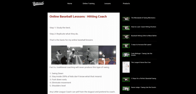 Hitterish Learn Baseball Lessons Online