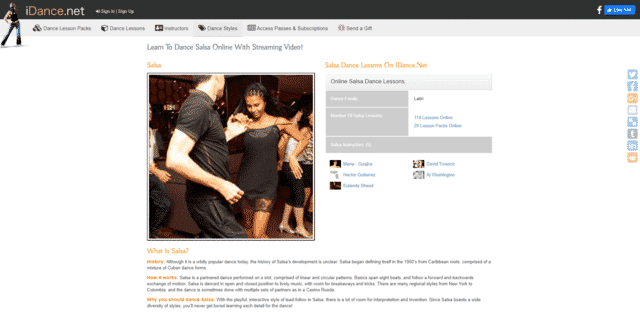 idance learn salsa lessons online