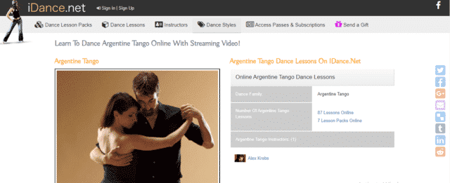 iDance Learn Tango Lessons Online