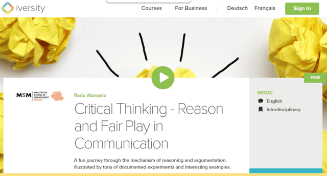 Iversity Learn Thinking And Communication Lessons Online