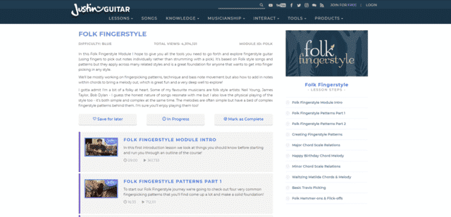 Justinguitar Learn Fingerstyle Guitar Lessons Online