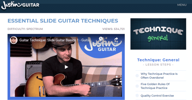 Justinguitar Learn Slide Guitar Lessons Online