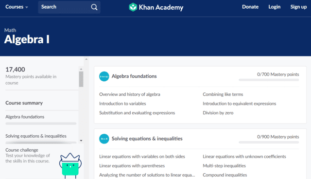 Khanacademy Learn Algebra Lessons Online