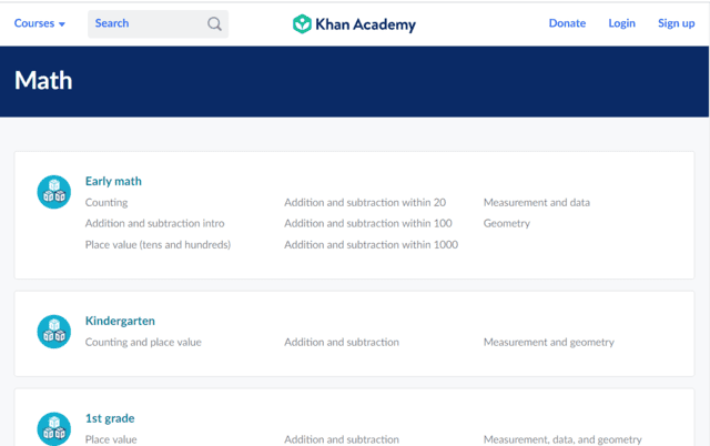 KhanAcademy Learn Maths Lessons Online