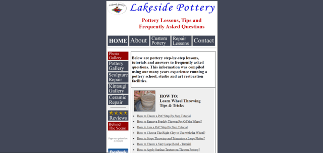 Lakesidepottery Learn Pottery Lessons Online