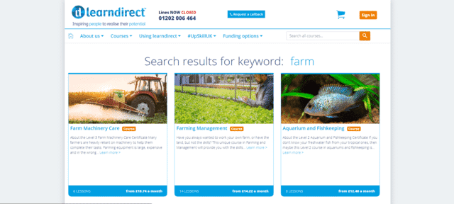 LearnDirect Learn Farm Lessons Online