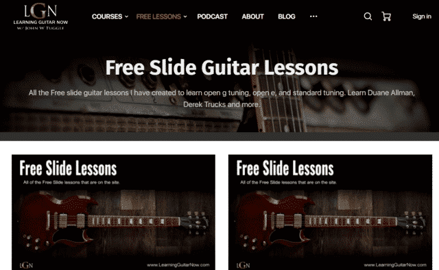 Learningguitarnow Learn Slide Guitar Lessons Online