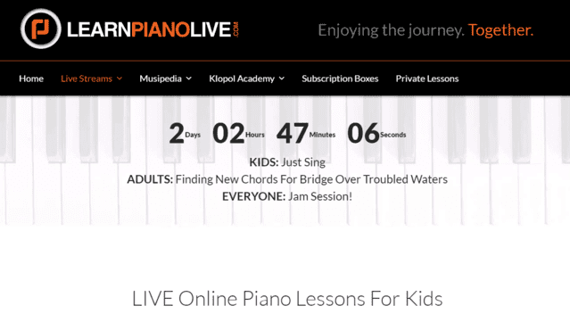 Learnpianolive Learn Kids Piano Lessons Online