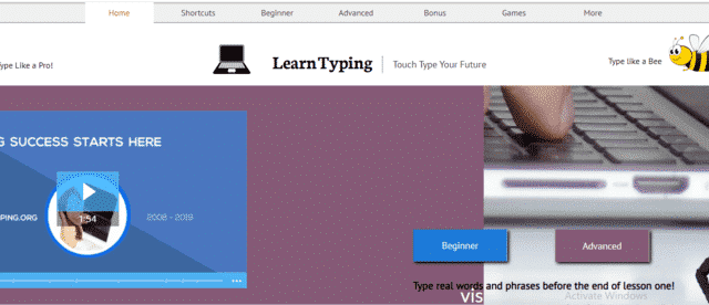 LearnTyping Learn Typing Lessons Online