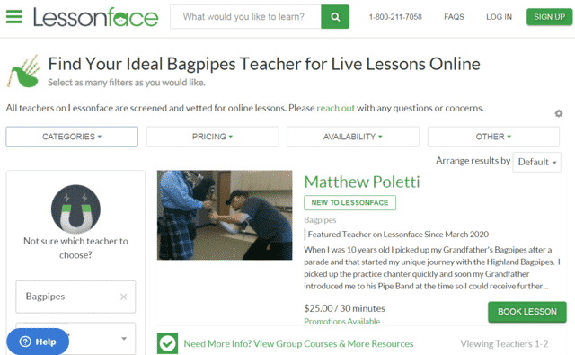 Lessonface Learn Bagpipe Lessons Online