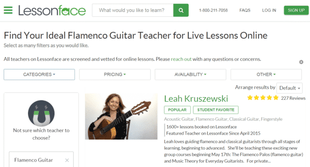 Lessonface Learn Flamenco Guitar Lessons Online