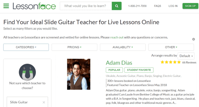 Lessonface Learn Slide Guitar Lessons Online