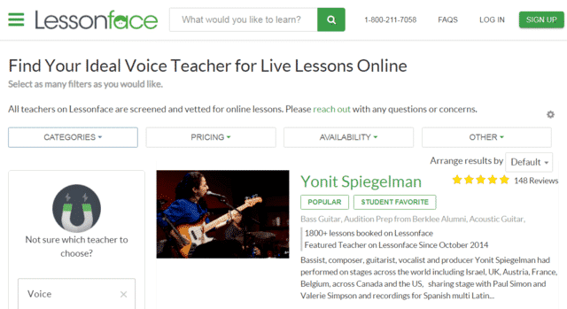 Lessonface Learn Voice Lessons Online