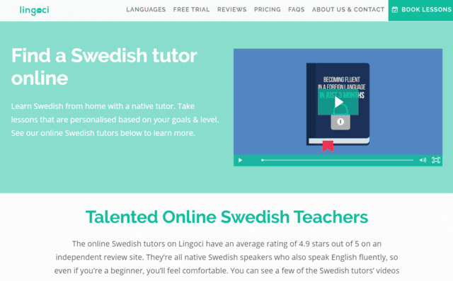 Lingoci Learn Swedish Lessons Online