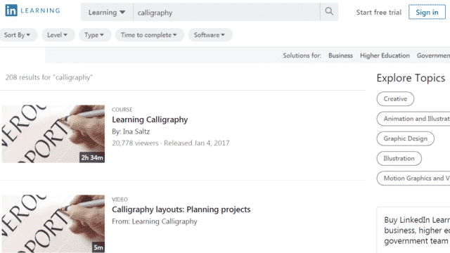 Linkedin Learn Calligraphy Lessons Online