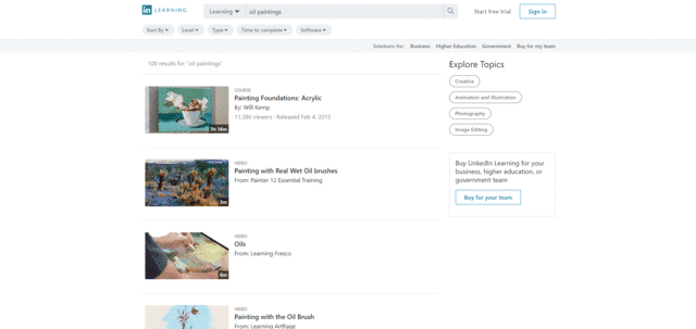 Linkedin Learn Oil Painting Lessons Online