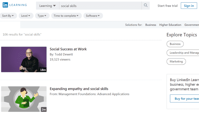 Linkedin Learn Social Skills Lessons Online