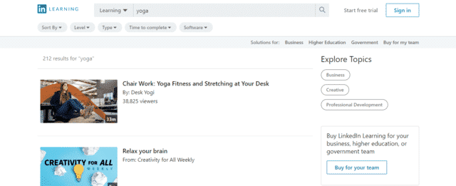 Linkedin Learn Yoga Lessons Online