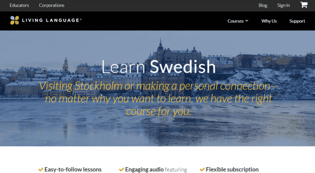 LivingLanguage Learn Swedish Lessons Online