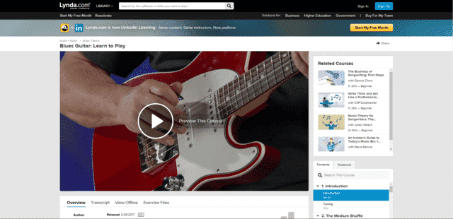 Lynda Learn Blues Guitar Lessons Online