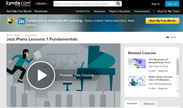 Lynda Learn Jazz Piano Lessons Online