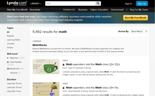 Lynda Learn Maths Lessons Online