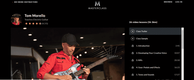 Masterclass Learn Electric Guitar Lessons Online