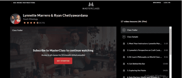 MasterClass Learn Mixology Lessons Online