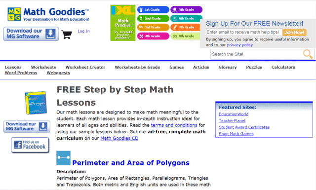 MathGoodies Learn Maths Lessons Online