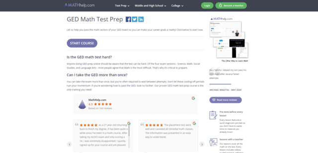 Mathhelp Learn GED Math Lessons Online