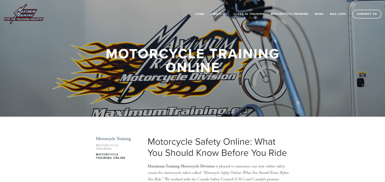 Maximumtraining Learn Motorcycle Lessons Online