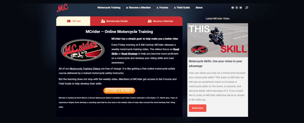 Mcrider Learn Motorcycle Lessons Online