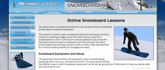 Mechanicsofsport Learn Snowboarding Lessons Online