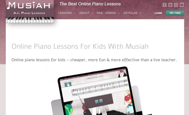 Musiah Learn Kids Piano Lessons Online