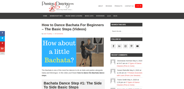 Passion4Dancing Learn Bachata Dance Lessons Online