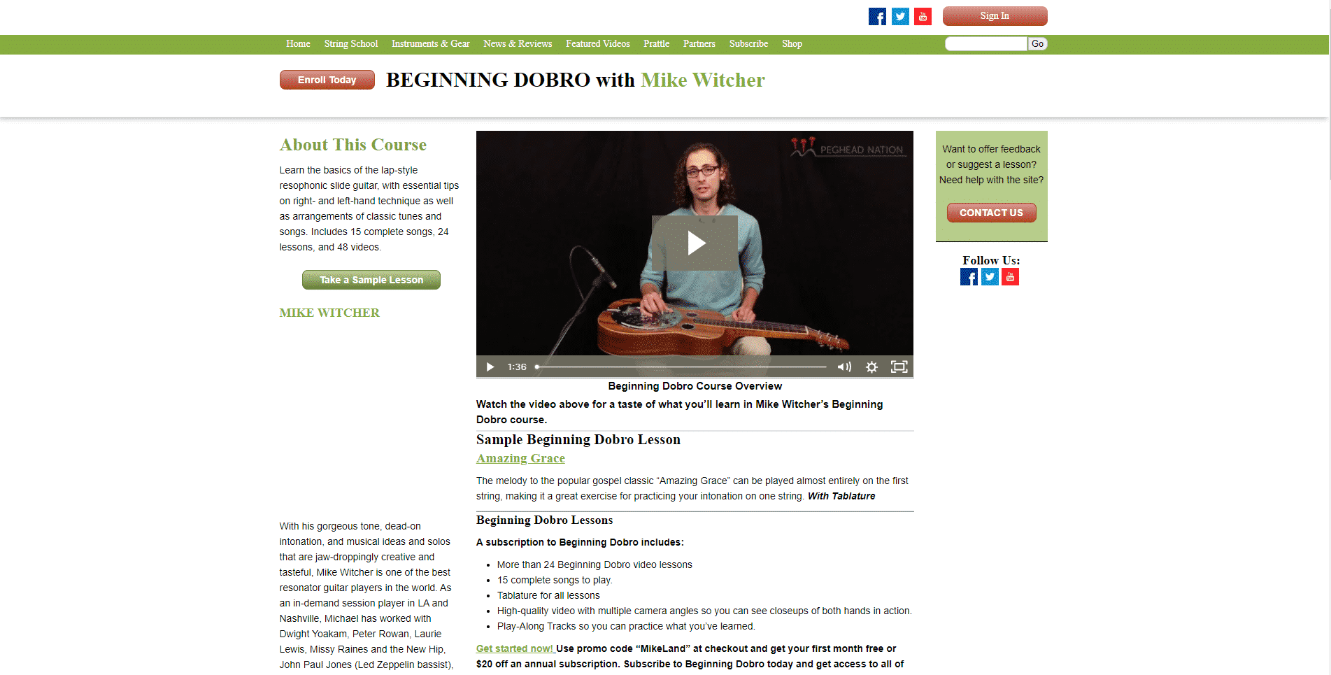 pegheadnation Dobro Lessons for Intermediate Online