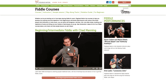 Pegheadnation Learn Fiddle Lessons Online