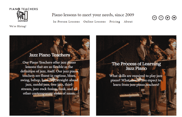 PianoTeachersconnect Learn Jazz Piano Lessons Online