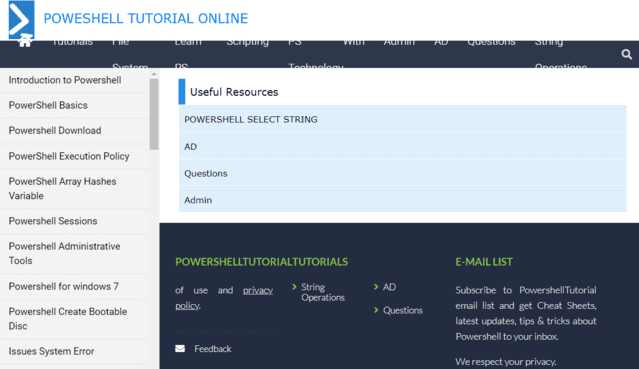 Powershelltutorial Learn Powershell Lessons Online