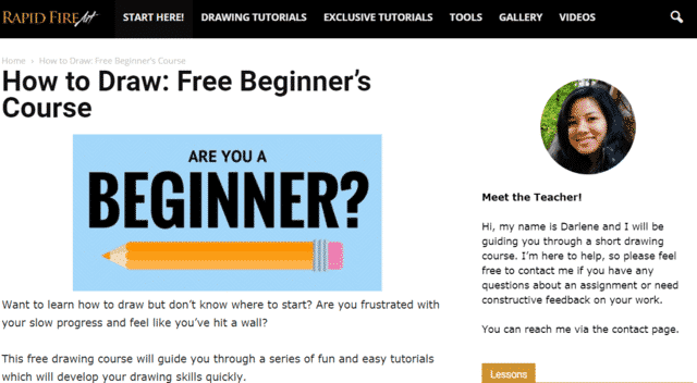 Rapidfireart Learn Drawing Lessons Online