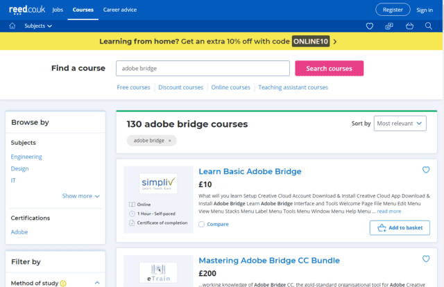 Reed Learn Adobe Bridge Lessons Online