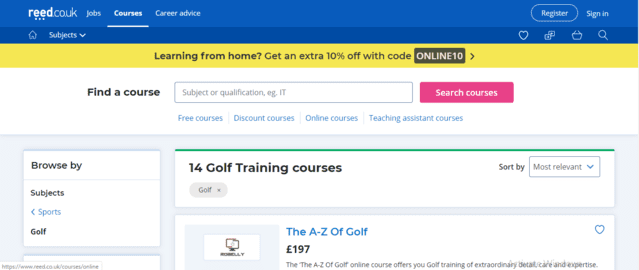 Reed Learn Golf Lessons Online