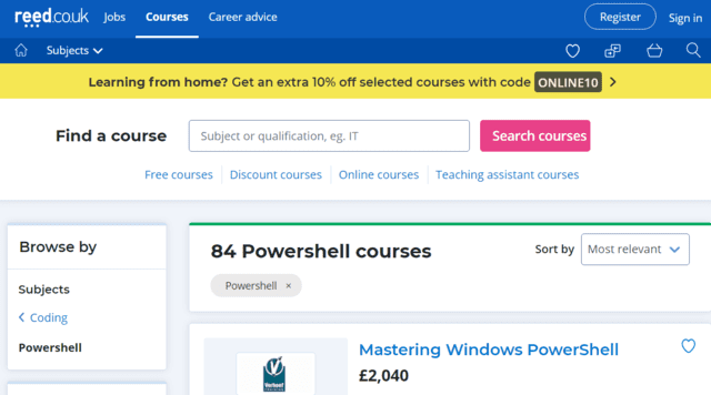 Reed Learn Powershell Lessons Online