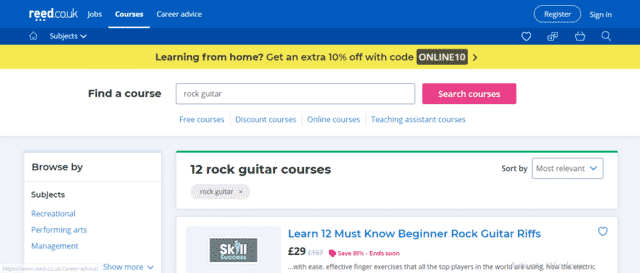 Reed Learn Rock Guitar Lessons Online